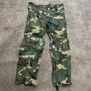 US Military Woodland Camo Extended Cold Weather Trouser Pants Medium Size M
